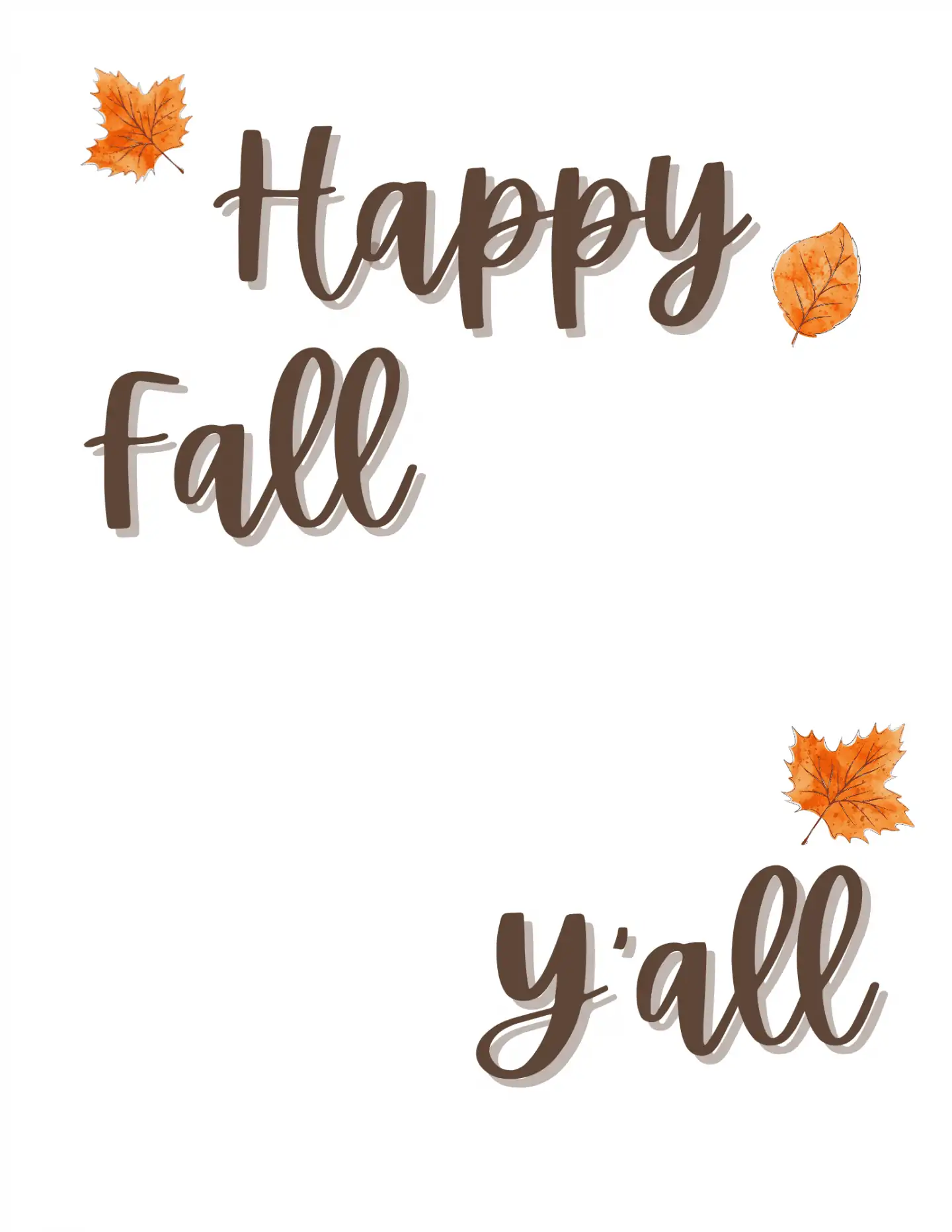 happy fall y'all handprint