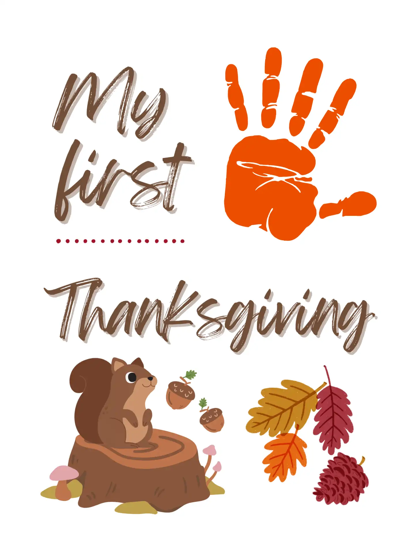 my first thanksgiving handprint