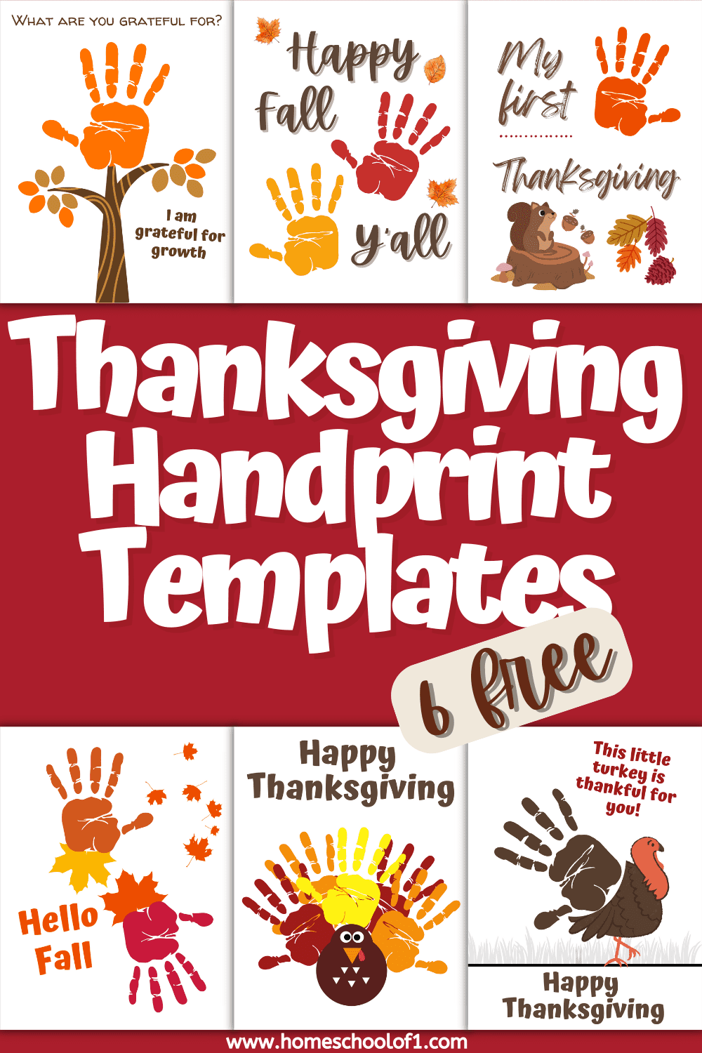 6 Free Thanksgiving Handprint Templates