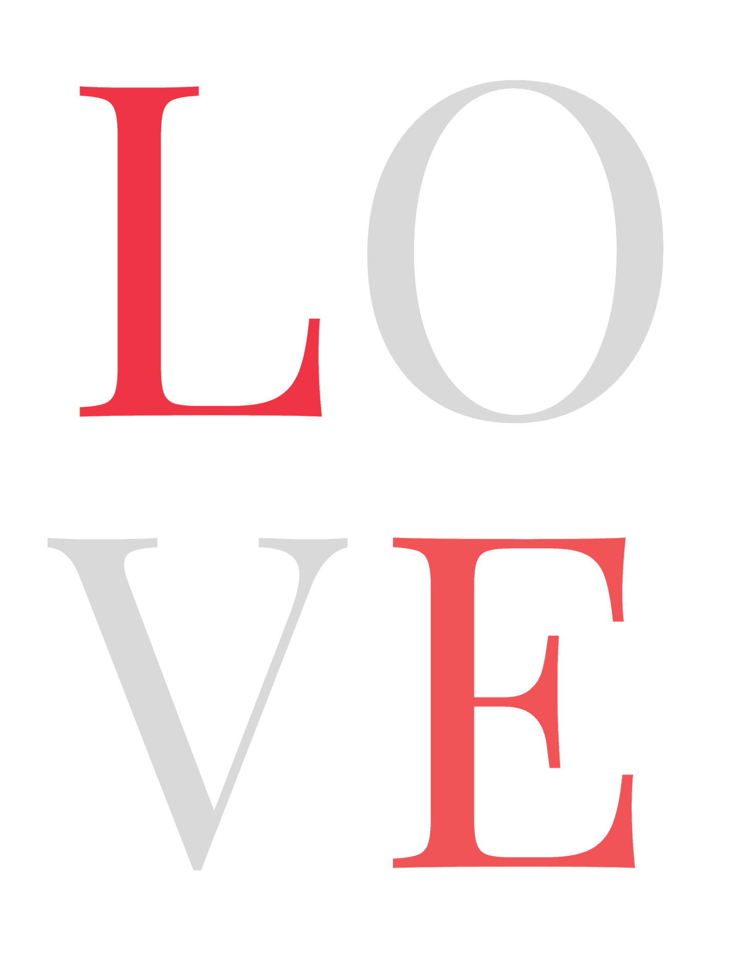 LOVE handprint and footprint template