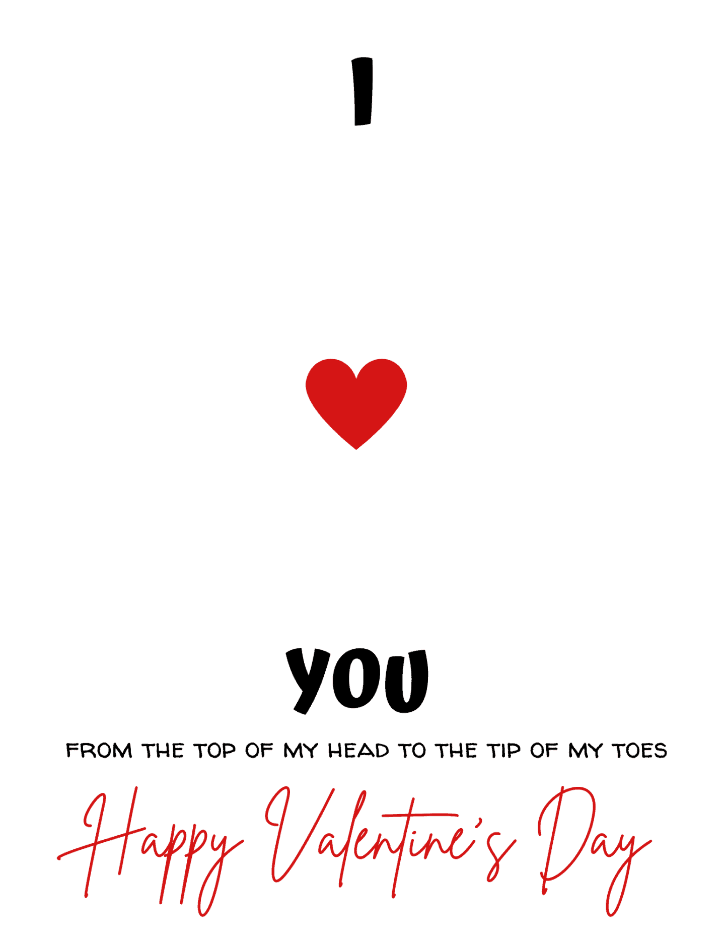 I love you handprint template