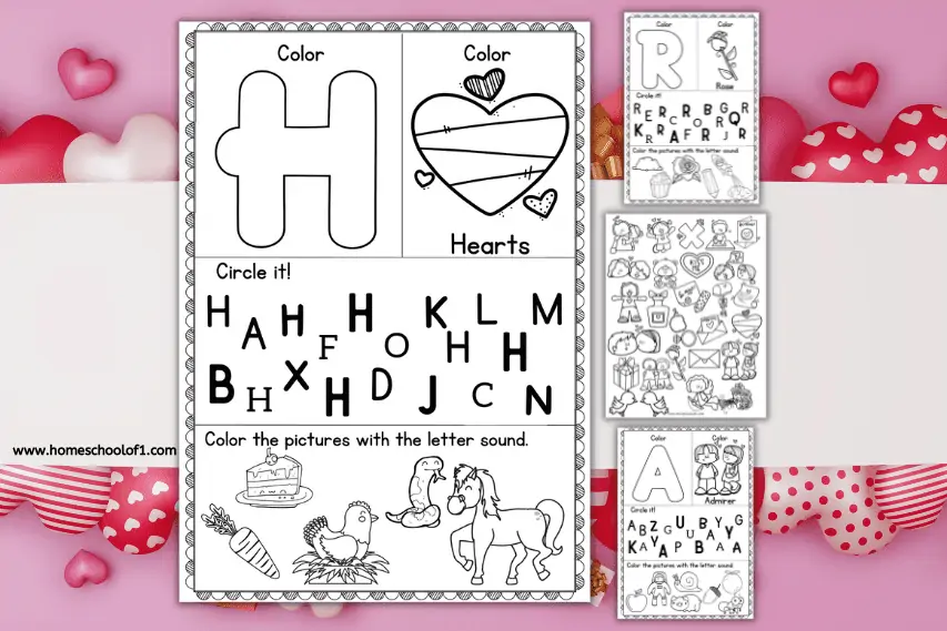 27 Free Valentine’s Day Alphabet Coloring Worksheets