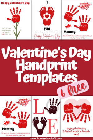 Valentine Handprint Crafts for Preschoolers (8 Free Printables)
