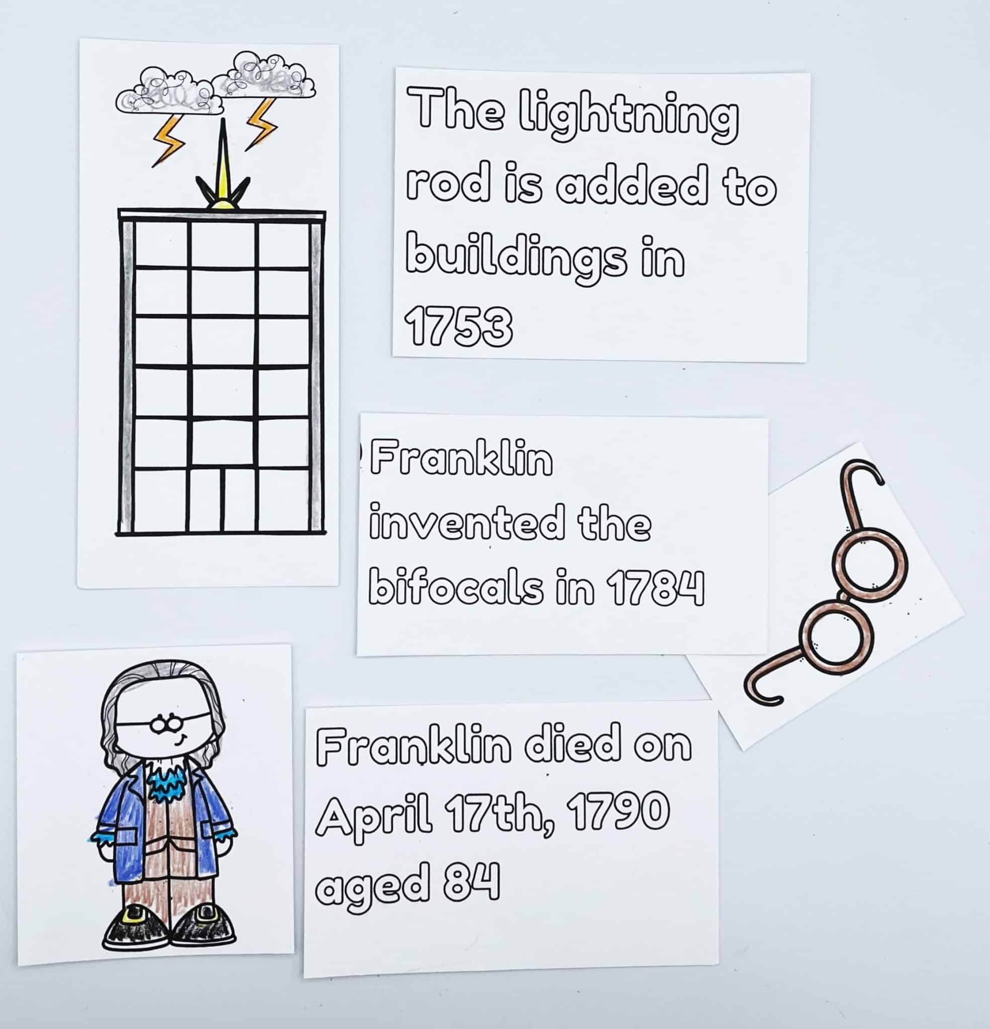Free Benjamin Franklin Coloring Pages & Timeline Worksheets