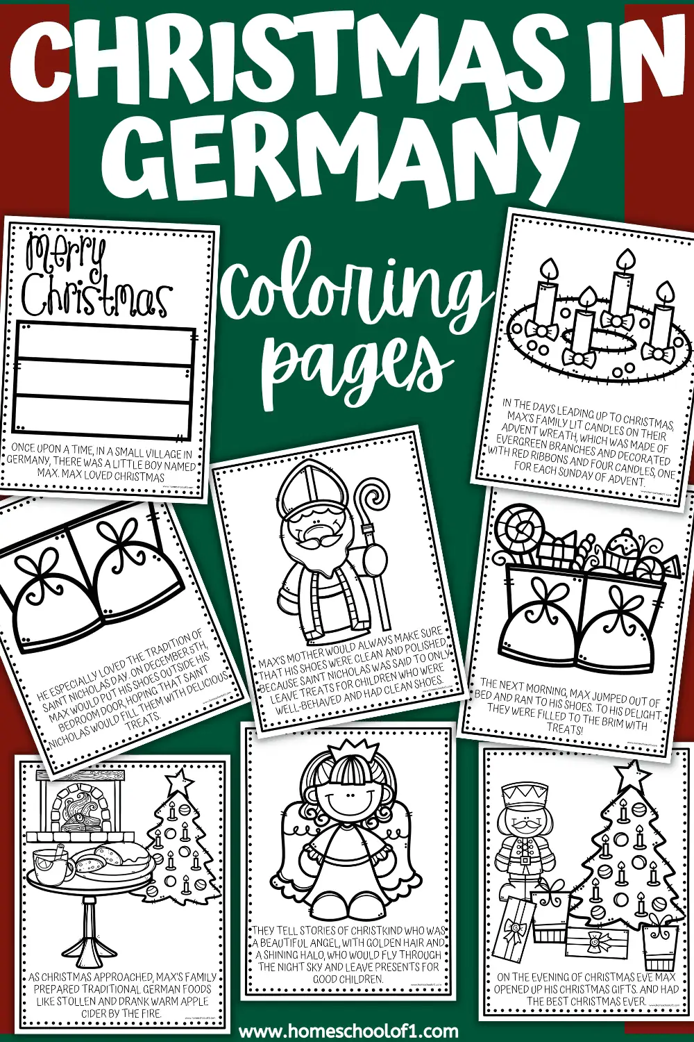 christmas in germany coloring sheets