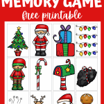 Free Christmas memory game printable
