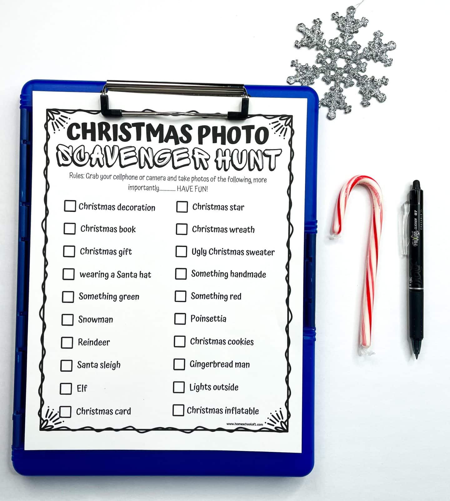 christmas photo scavenger hunt free