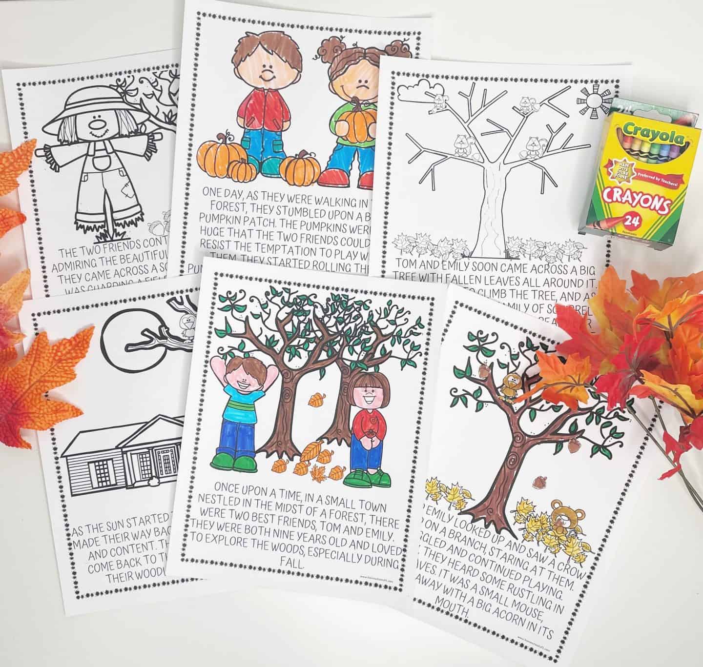 fall coloring sheets