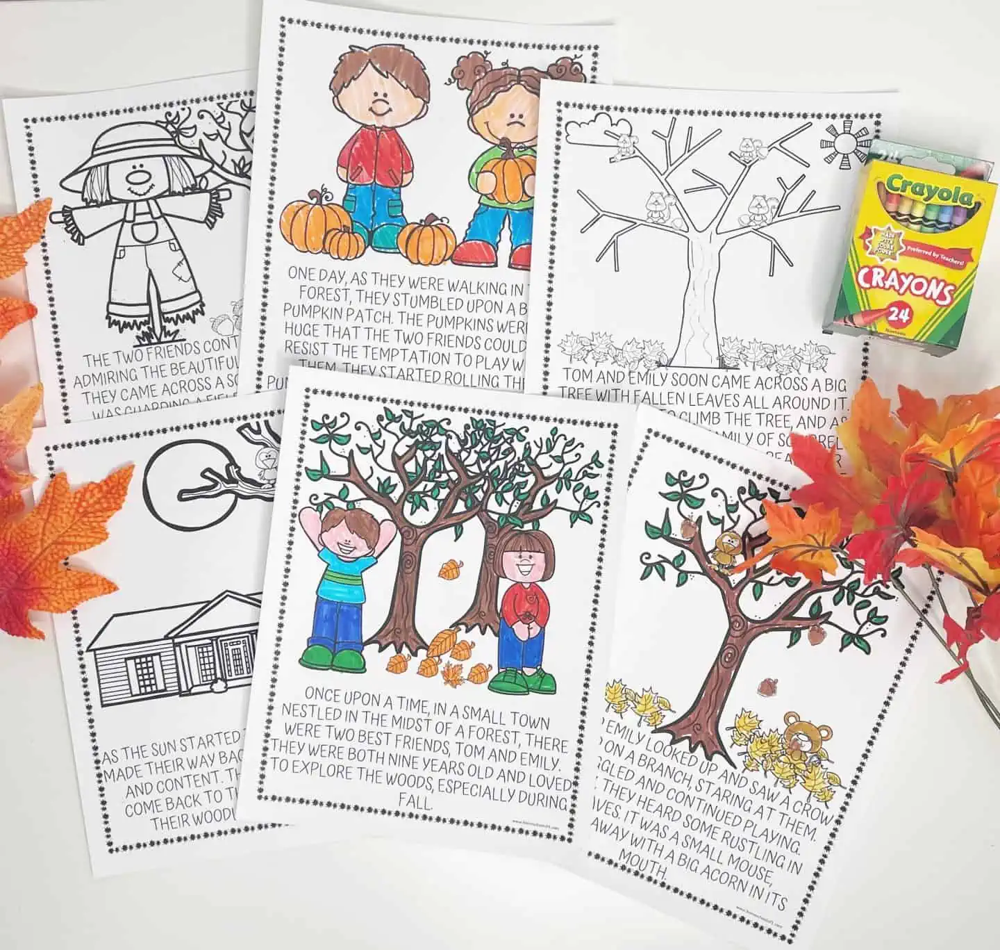 fall coloring sheets