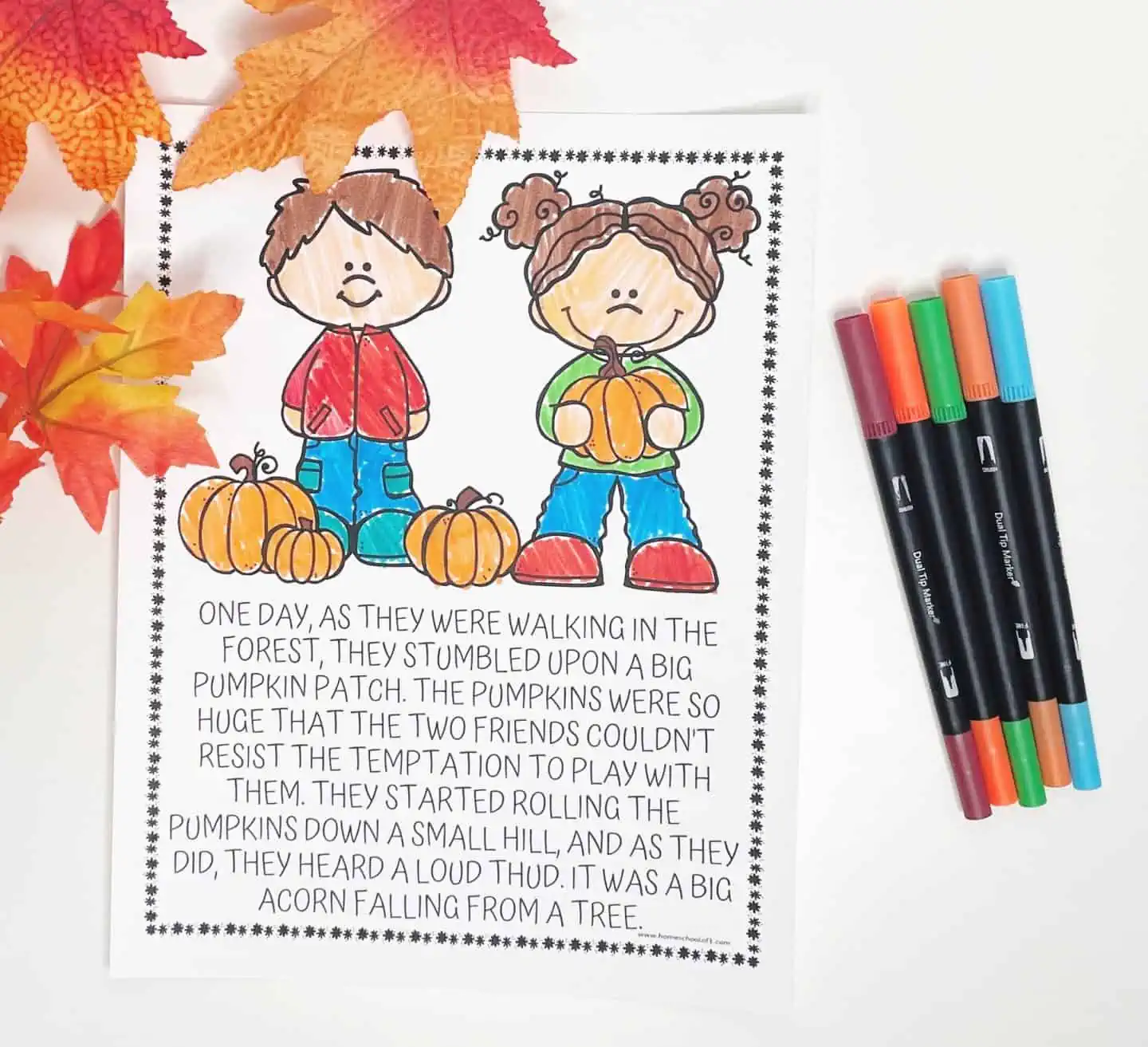 free autumn coloring book