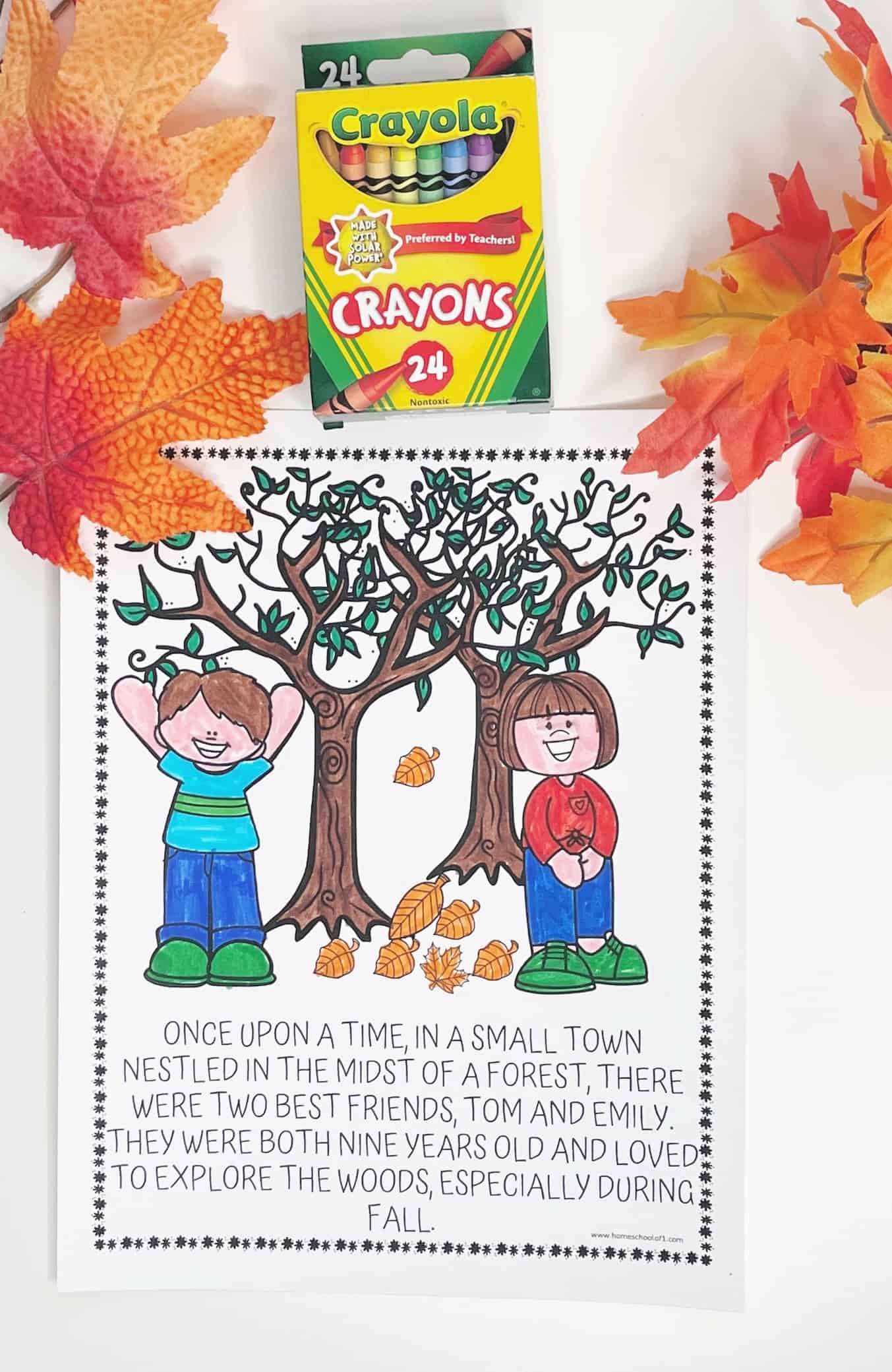 free autumn coloring sheets