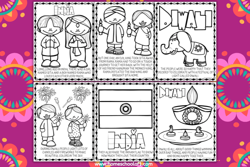 free diwali coloring pages