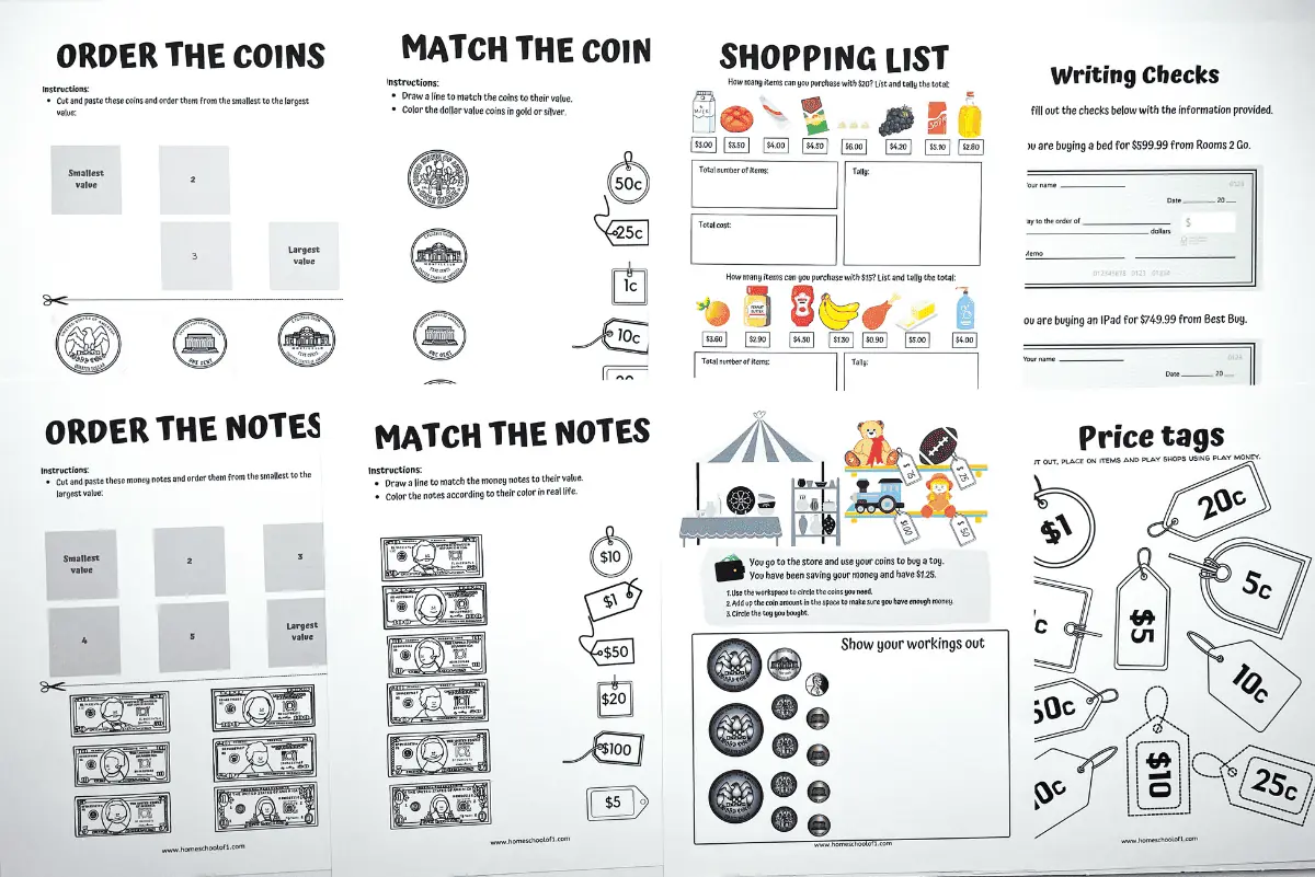14 Free Printable Money Worksheets for Kids of All Ages