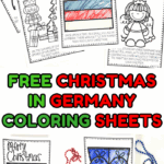 Free German Christmas printable pages featuring Advent, Saint Nicholas, and other festive traditions for kids to color.