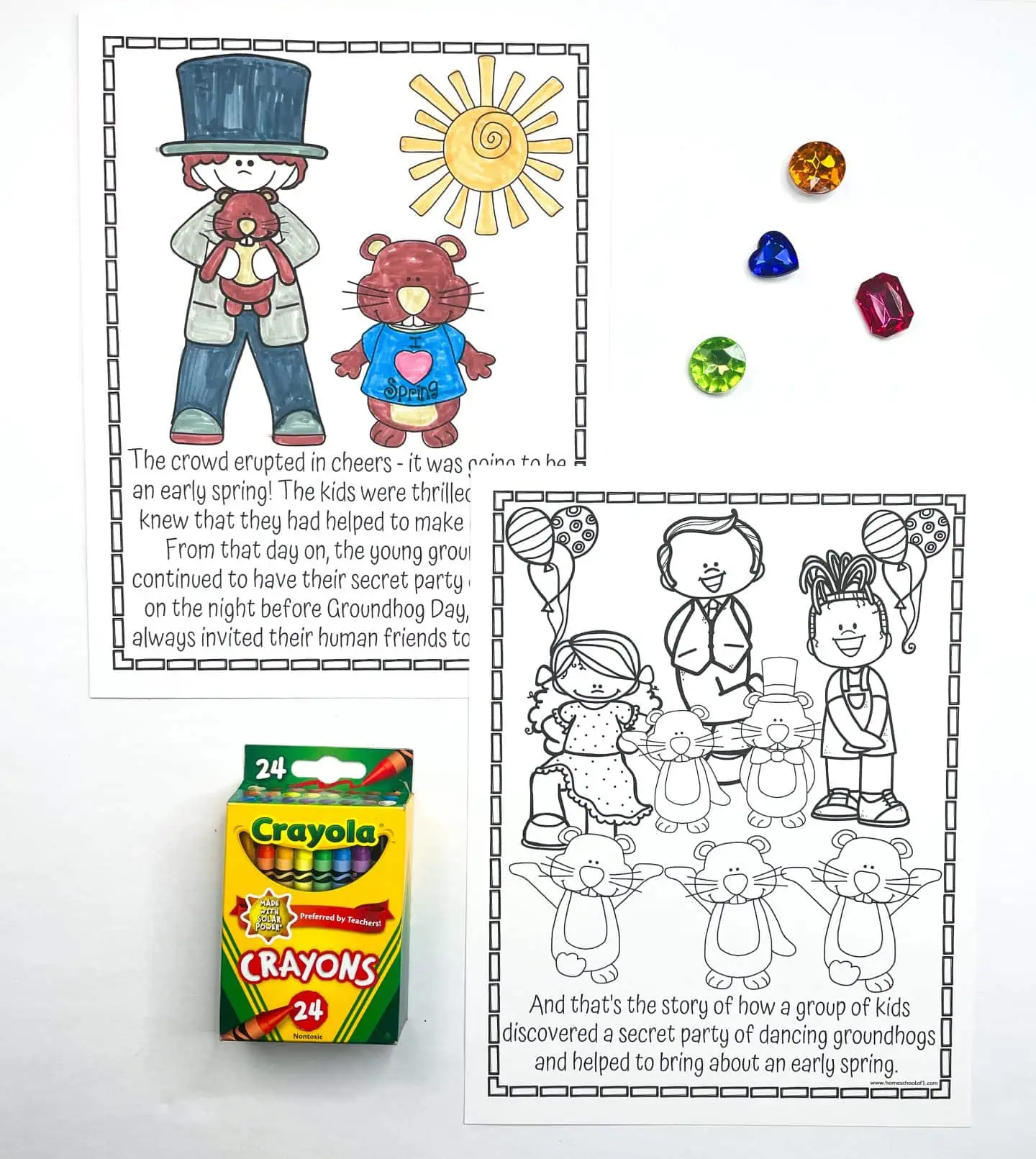 ground hog day coloring page