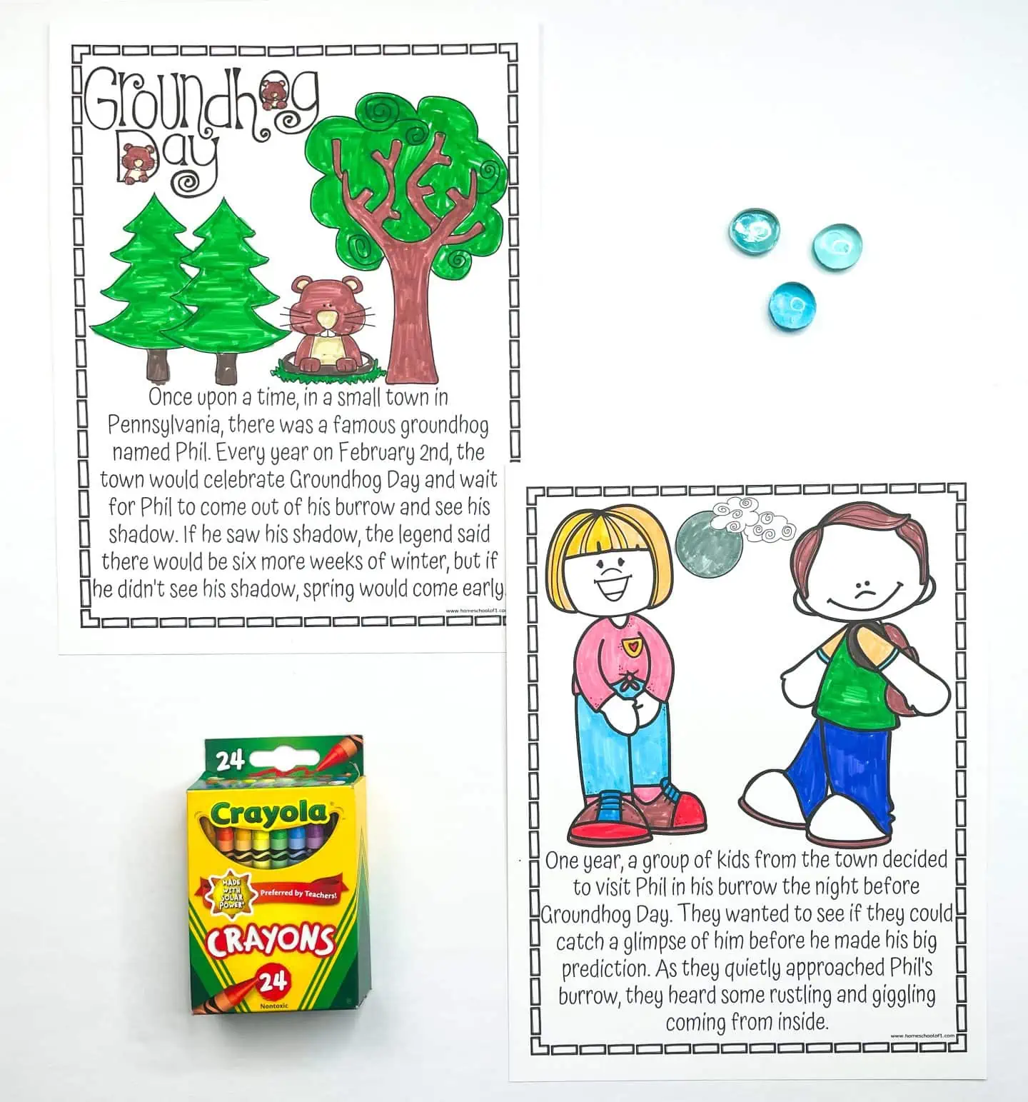 groundhog day coloring pages free