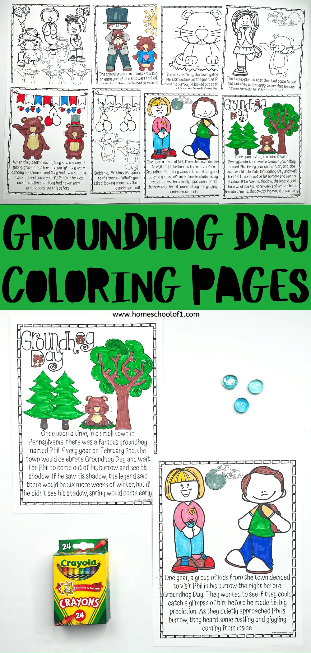 groundhog day coloring pages
