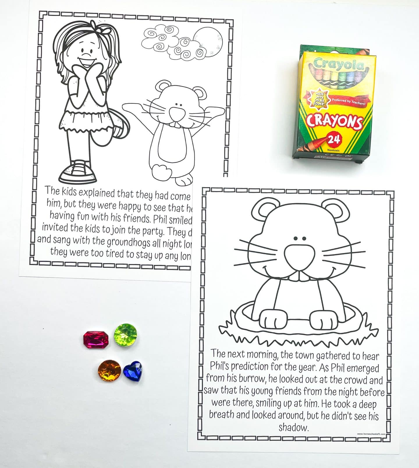 groundhogs day coloring page