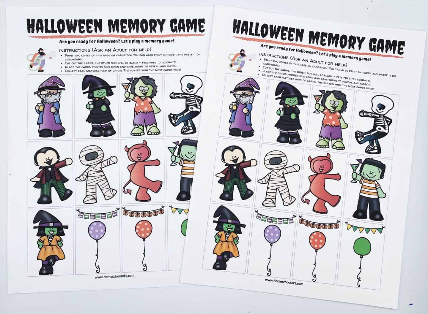 halloween matching game