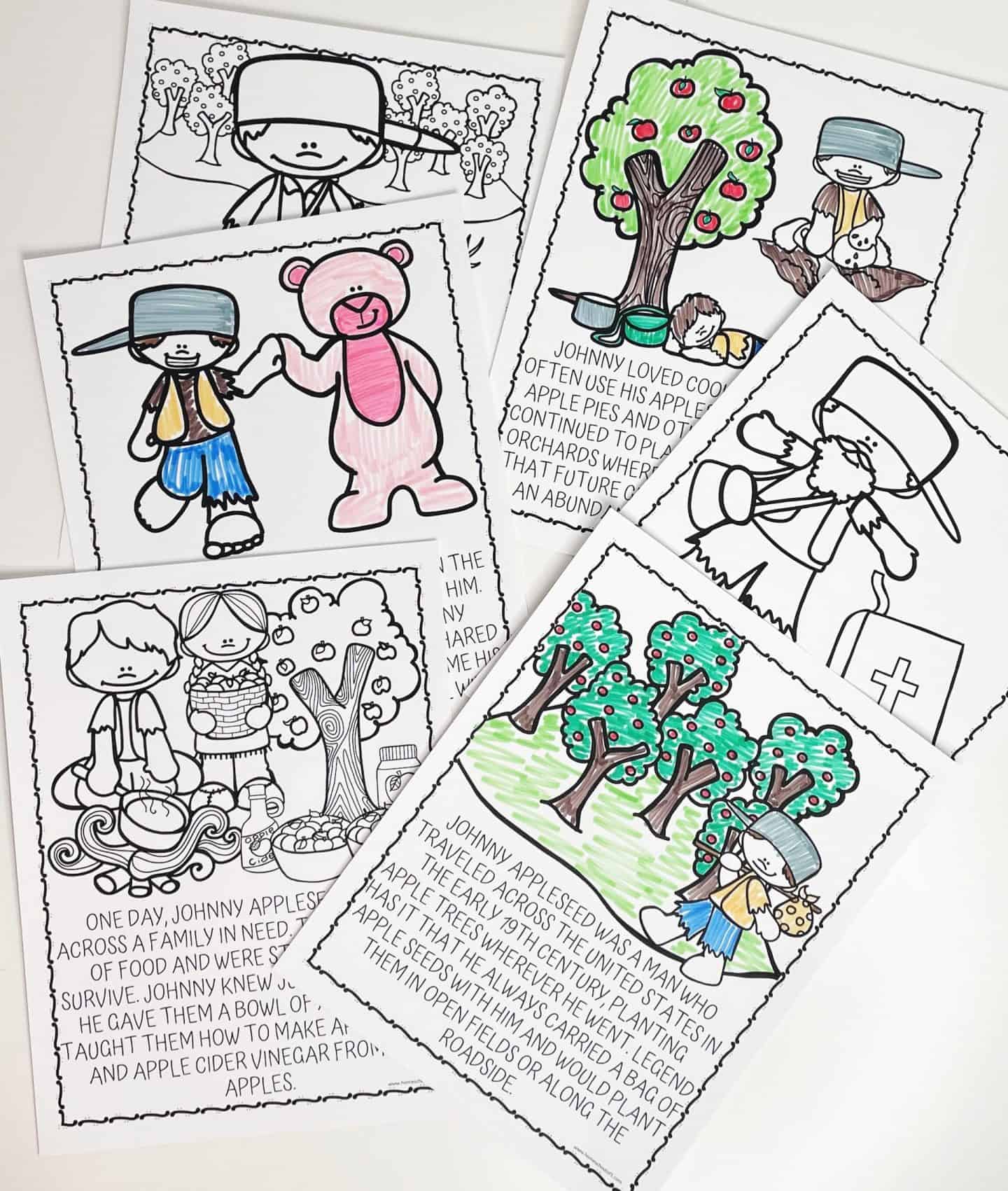 johnny appleseed coloring book