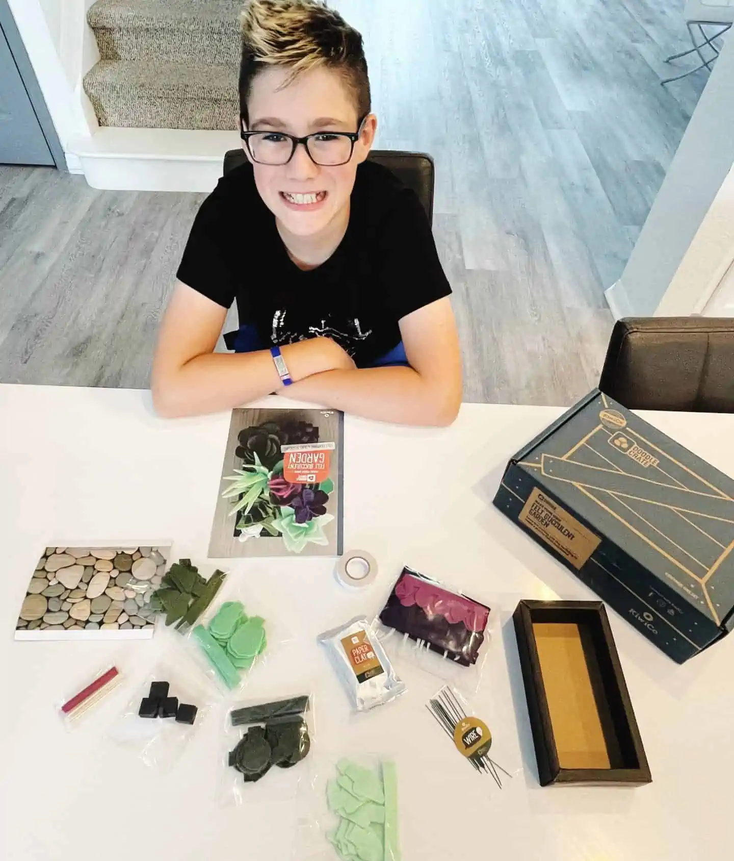 kiwico doodle crate review Felt Succulent garden
