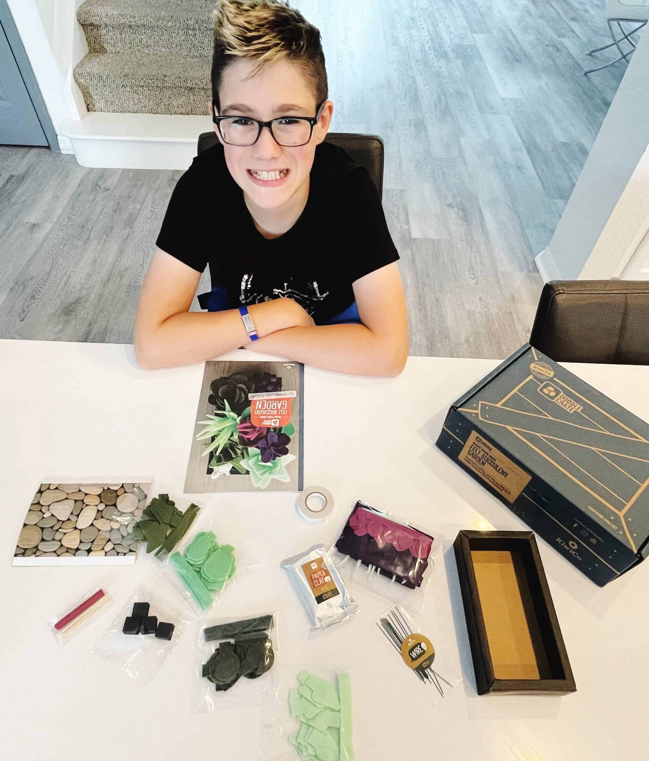 kiwico doodle crate review Felt Succulent garden