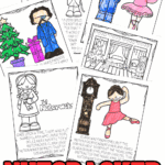 Nutcracker coloring pages featuring Clara, the Nutcracker soldier, the Mouse King, and festive Christmas scenes.