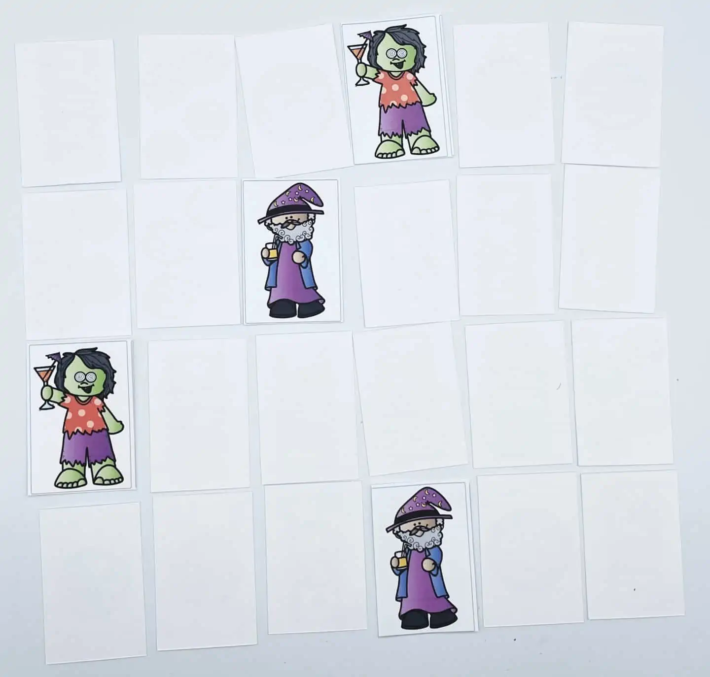 playing Halloween memory game