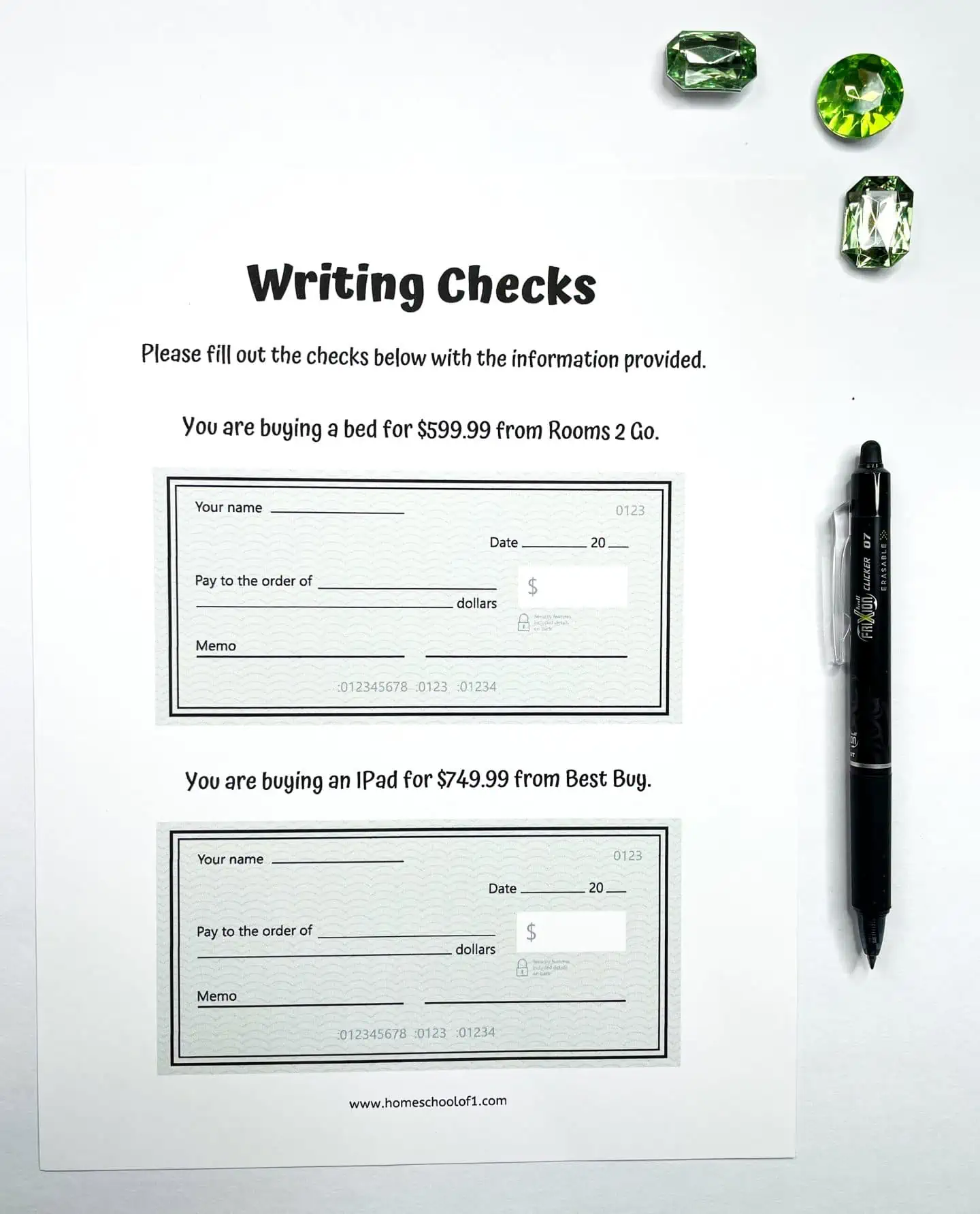 money worksheets beginners writing checks worksheets