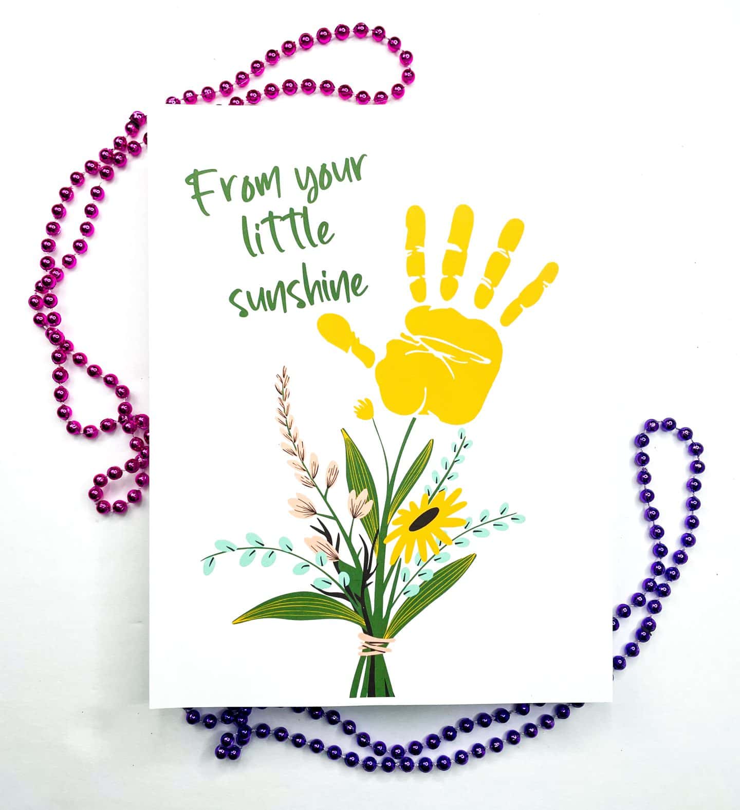 spring flower handprint art
