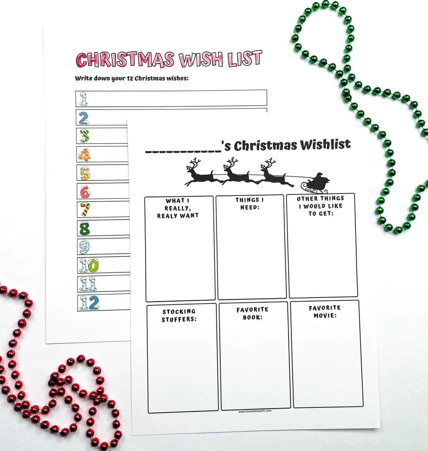 christmas wish list printable