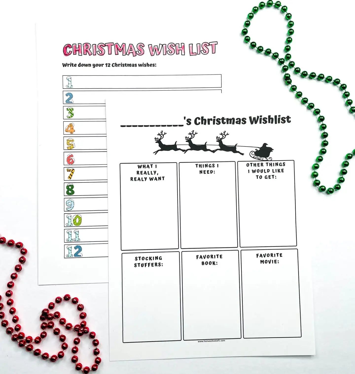 christmas wish list printable
