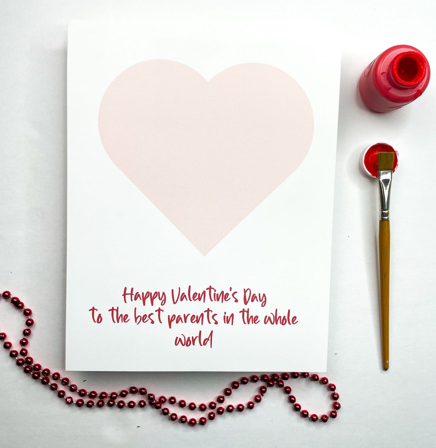 handprint heart valentine craft