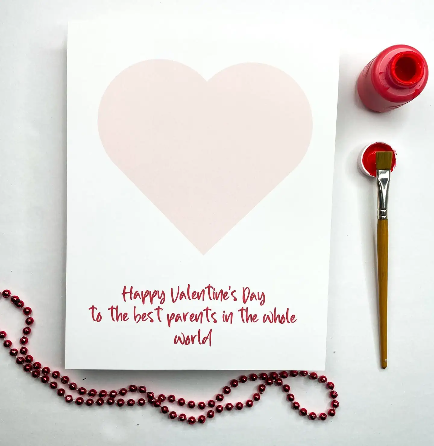 handprint heart valentine craft