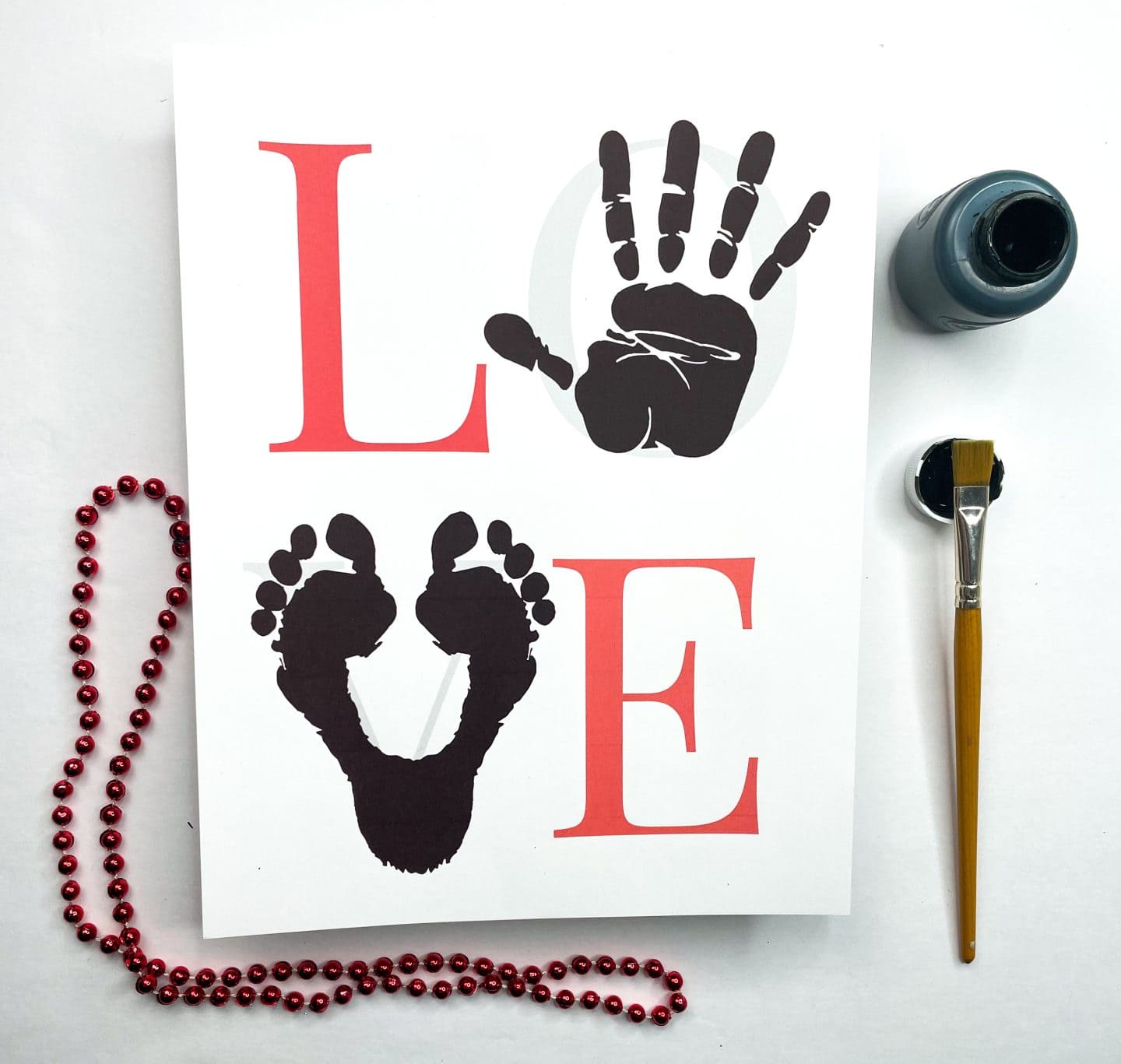 love handprint craft
