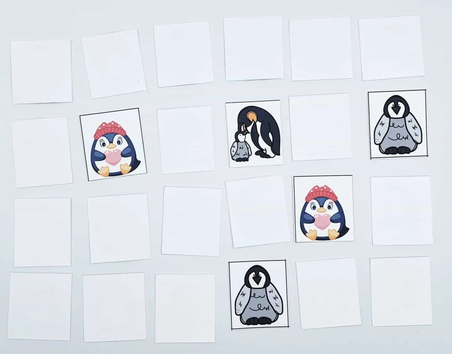 penguin memory game play