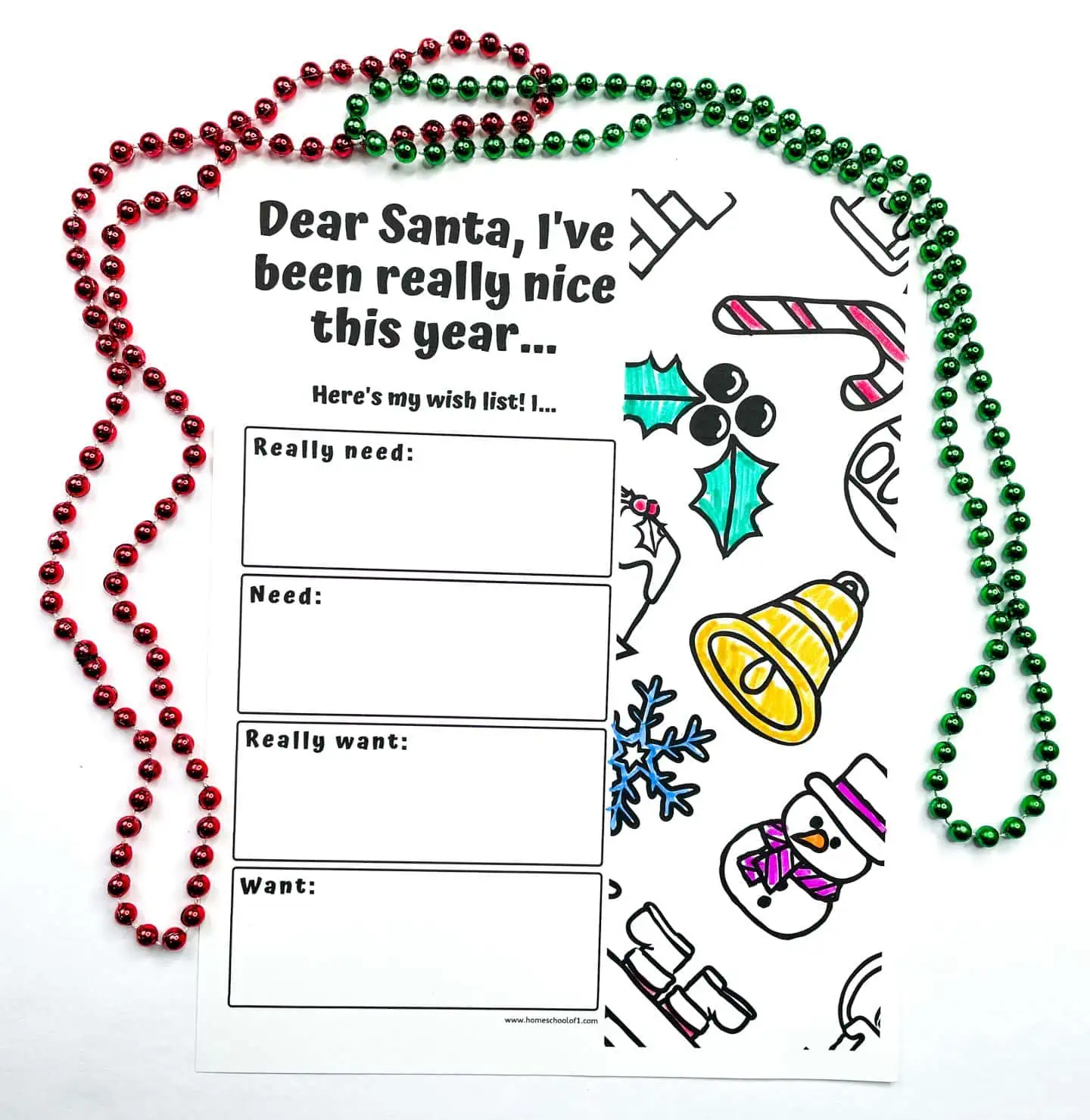 santa wish list printable