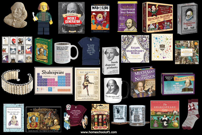 gifts for Shakespeare lovers, teens and adults