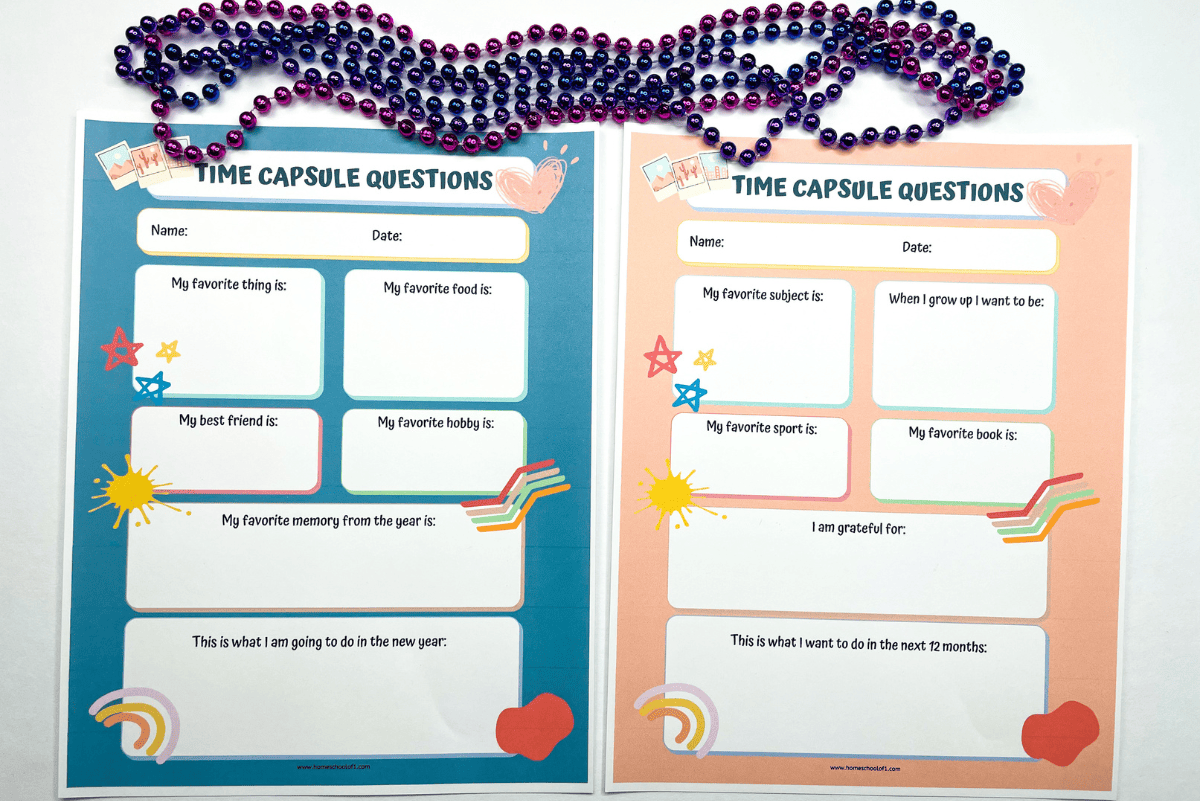 time capsule questions