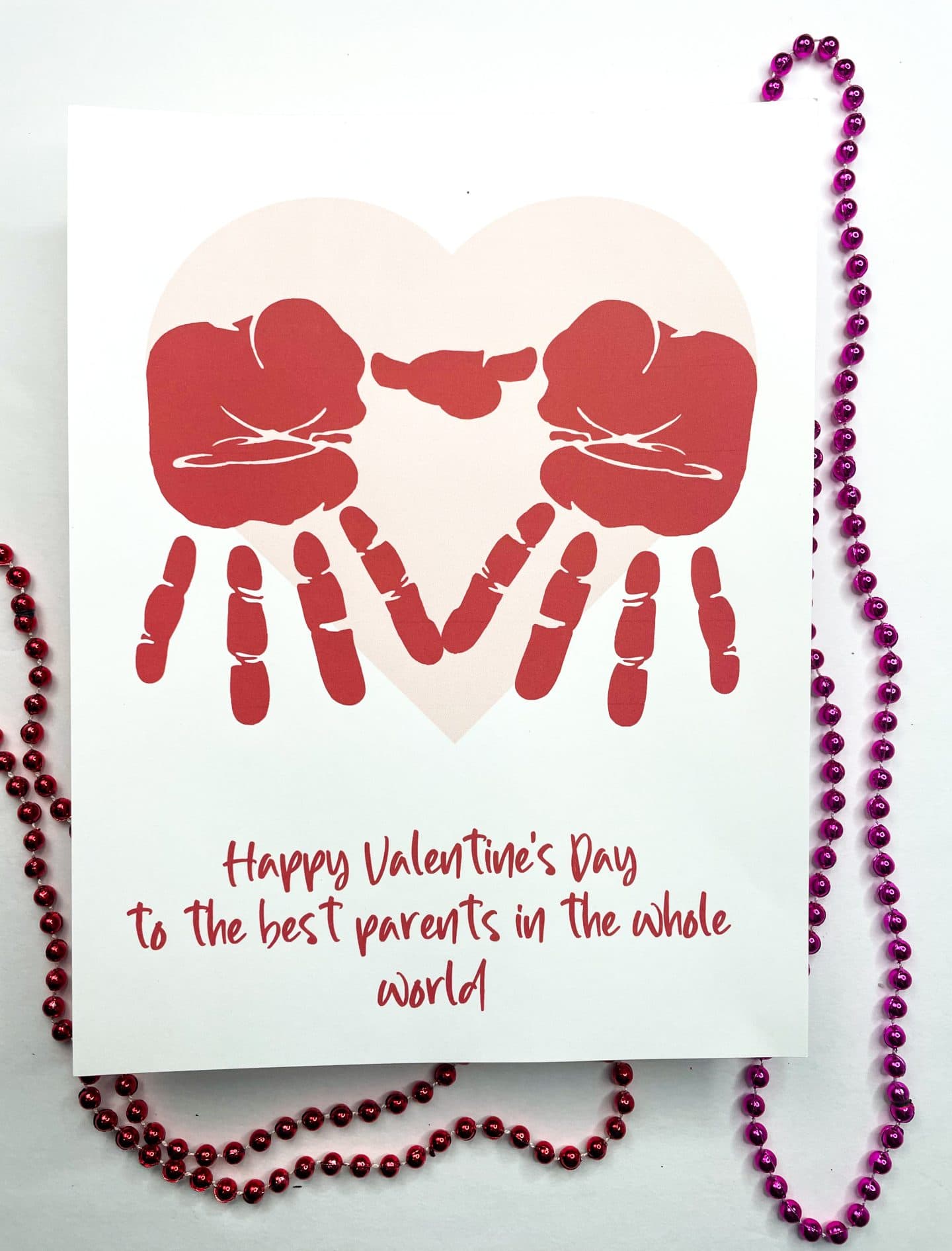 valentine heart handprint