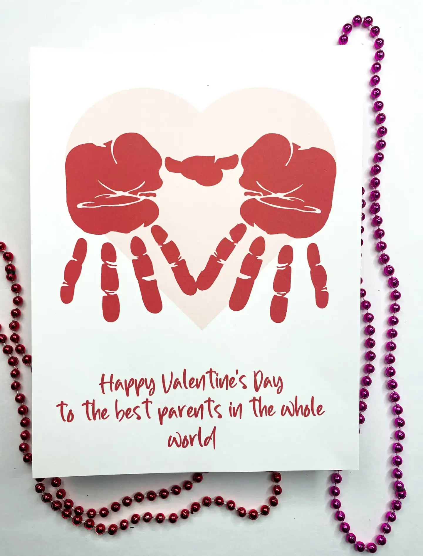valentine heart handprint