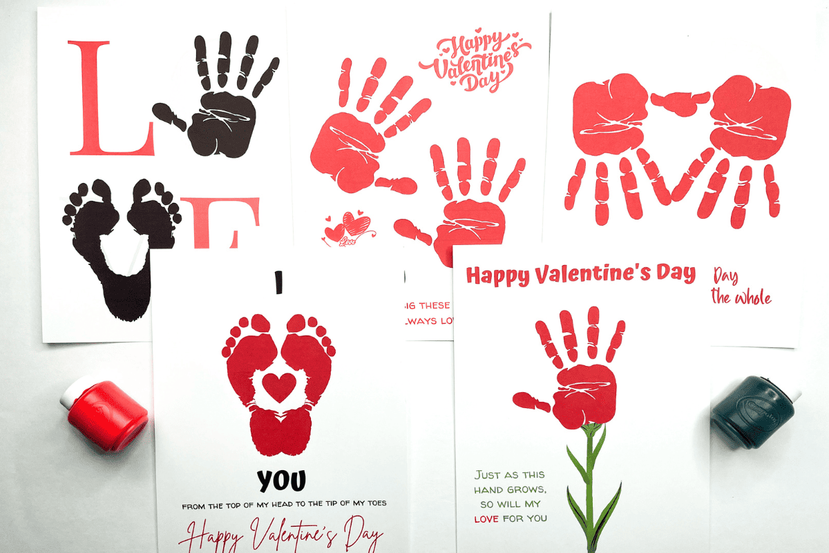 valentines day handprint templates