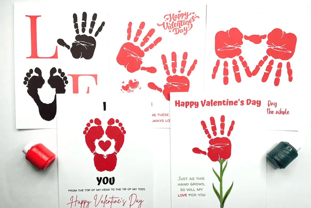 Valentine’s Day Handprint Templates (8 free printables)