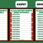 BLACK HISTORY WORD SCRAMBLE PRINTABLE