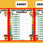 CINCO DE MAYO WORD SCRAMBLE ANSWERS