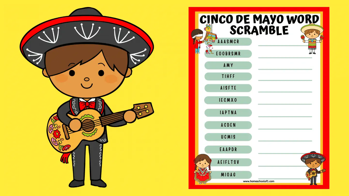 CINCO DE MAYO WORD SCRAMBLE MIDDLE SCHOOL