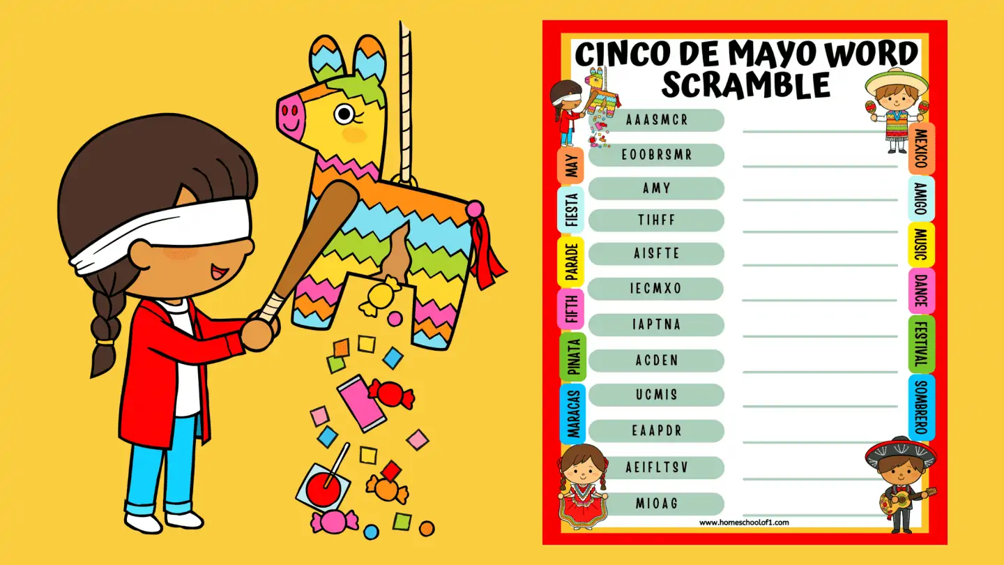CINCO DE MAYO WORD SCRAMBLE PRINTABLE
