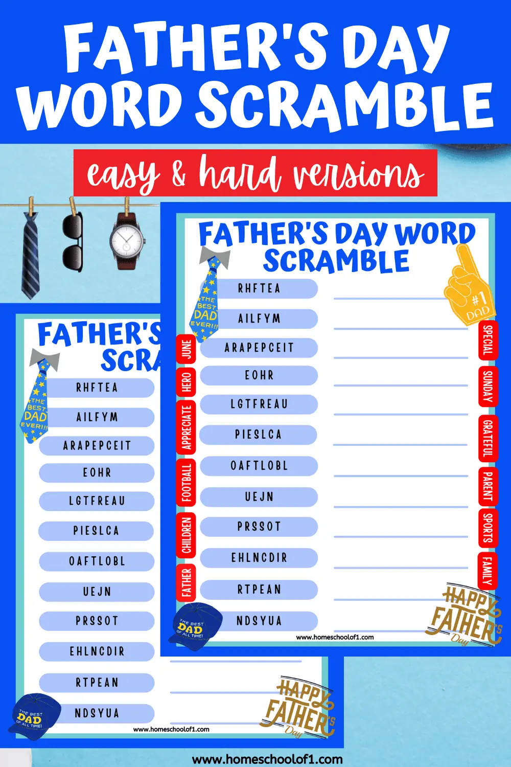 FATHER'S DAY WORD SCRAMBLE