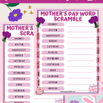 Mother's Day word scramble