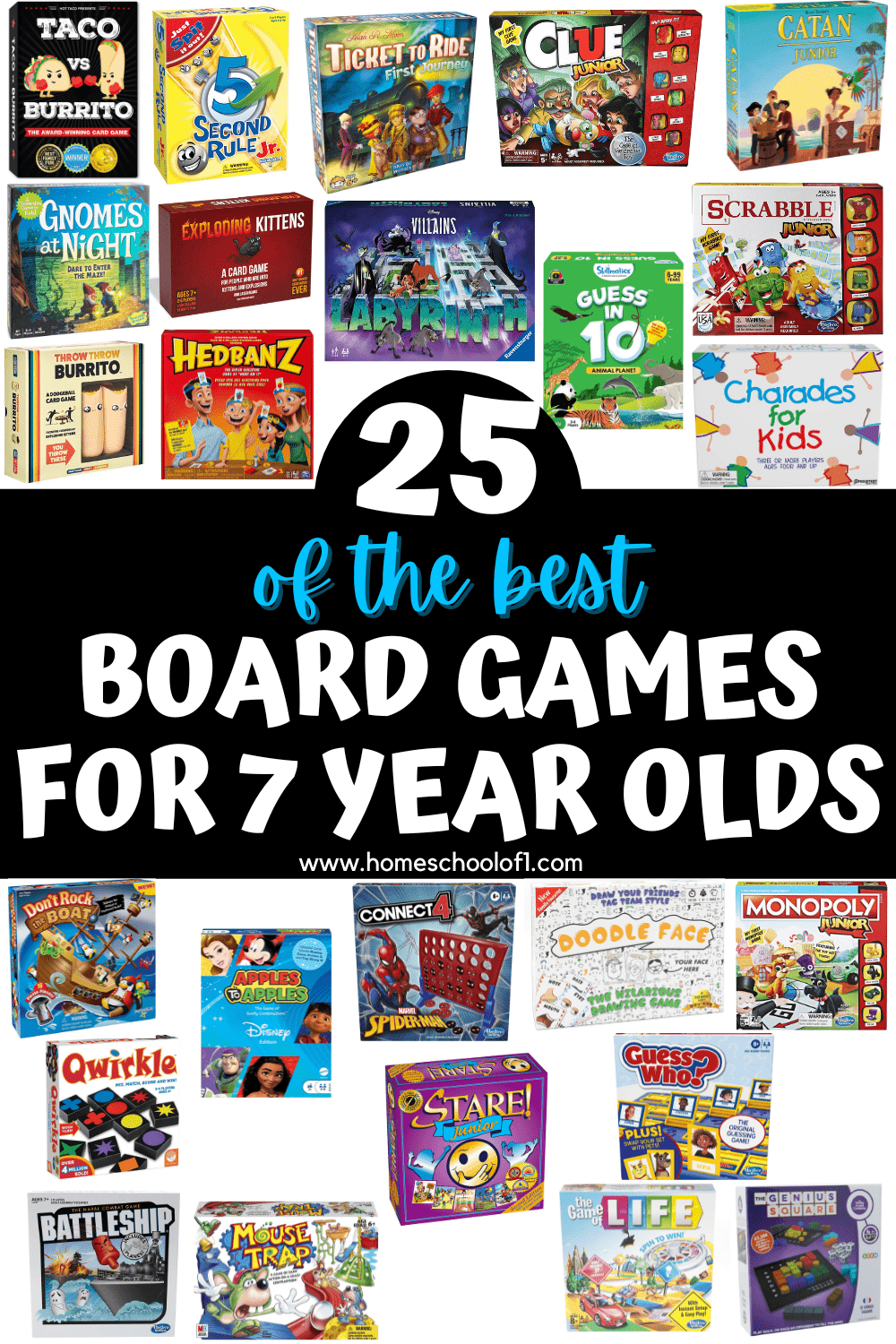 25 of the best board games for 7 year olds